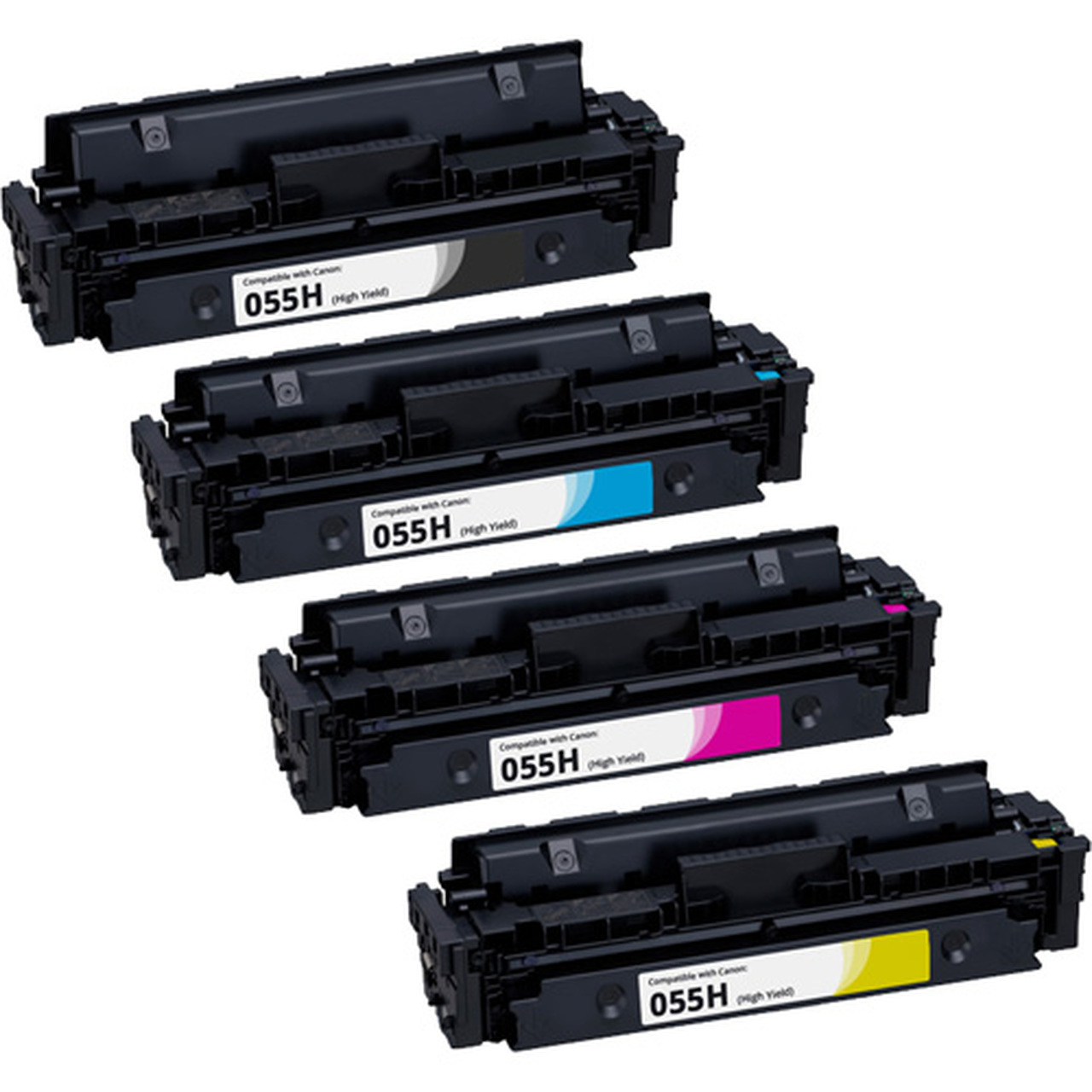 Canon 055H WITH CHIP High Yield 4 Pack Combo Toner Cartridge for MF741 MF743 MF745 MF746 & mor